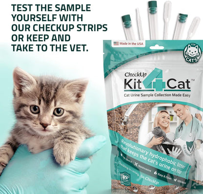 KIT4CAT 2lb Hydrophobic Litter Sand Cat Urine Sample Collection Kit (3 x 11oz Bags)