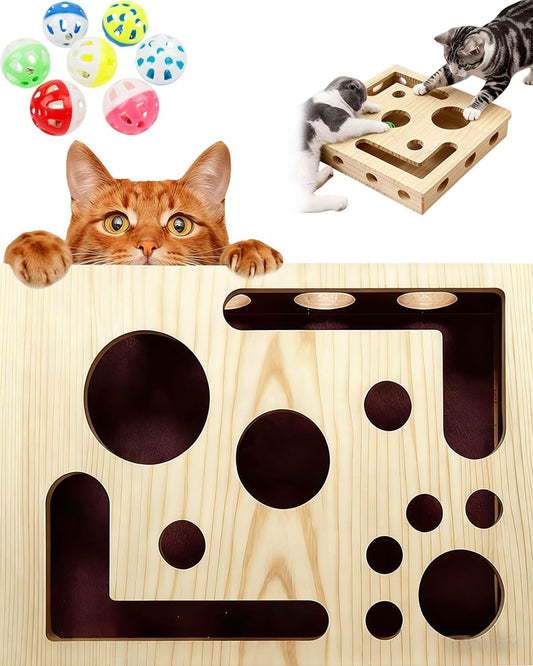 Cat Nail File Box - Cat Scratch Puzzle Enrichment Box, Natural Nail File & Claw Trimmer Alternative, Interactive Toy to Prevent Furniture Scratching, Stress-Free Grooming for Indoor Cats(2pcs)