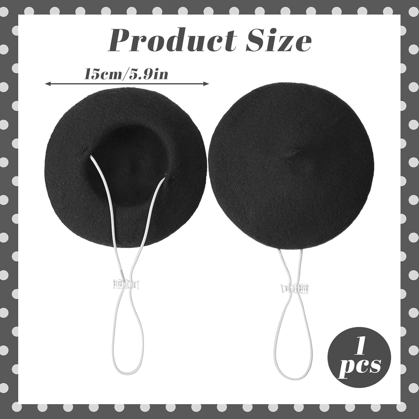 Dog Beret Dog Cat Hats, Funny Artist Dogs Hat, French Mushroom Artist Fedora Hat Pet Headwear Decor Christmas Costume Hair Accessory Photo Props