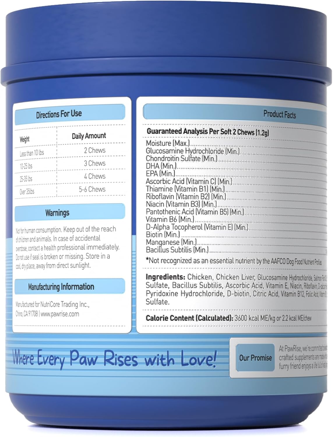 Freeze-Dried Dog Multivitamin – Probiotics, Glucosamine, Omega-3, Vitamins & Minerals for Immune, Joint, Skin & Coat Support – 200 Chews