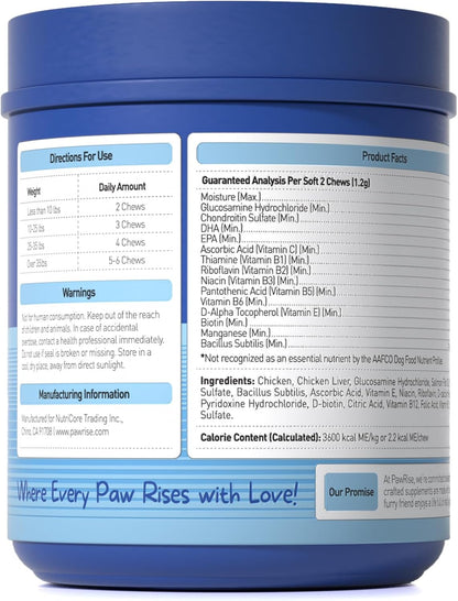 Freeze-Dried Dog Multivitamin – Probiotics, Glucosamine, Omega-3, Vitamins & Minerals for Immune, Joint, Skin & Coat Support – 200 Chews