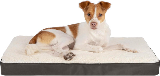 Best Pet Supplies Soft Plush Cute Indoor Dog Bed for Small, Medium, and Large Breeds - Brown, 30x20x3