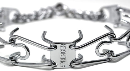 Herm Sprenger Prong Dog Training Collar, 22in x 3.0mm (Neck Size up to 18in) Medium, Ultra-Plus Chrome Plated Steel Pet Pinch Anti Pull Collar for Dogs Made in Germany