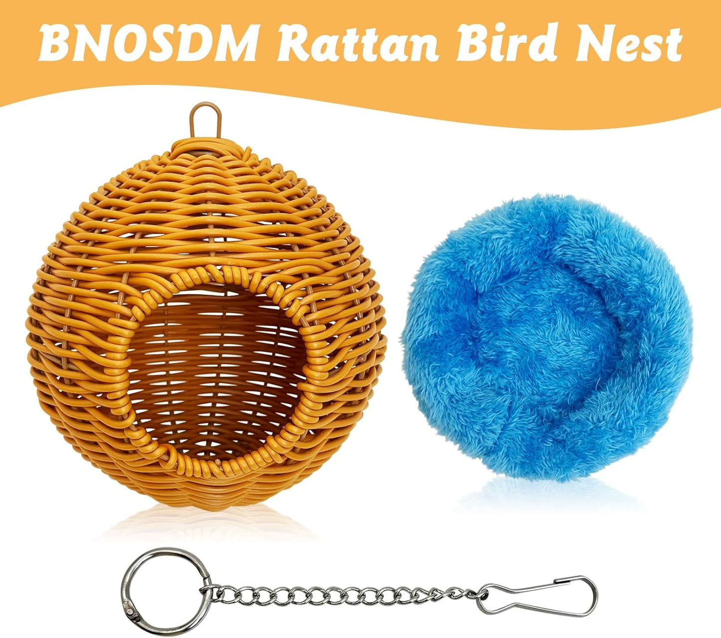 BNOSDM Wooden Long Bird Ladders and Parrot Hang Nest for Birds