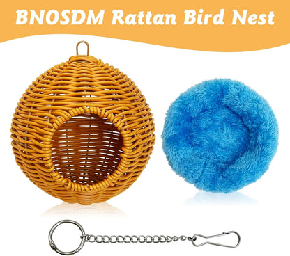 BNOSDM Wooden Long Bird Ladders and Parrot Hang Nest for Birds