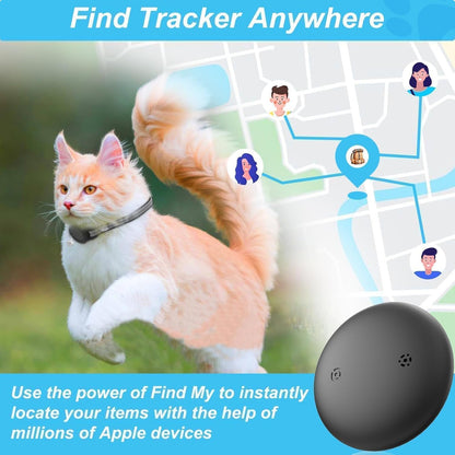 GPS Tracker for Cats, Mini GPS Cat Tracker, Smart Pet Activity Tracker, No Monthly Fee, Compatible with Apple Find My(iOS Only), Anti-Lost, Finder Tag for Vehicles, Pets, Kids, Items Gift (1 Pack)