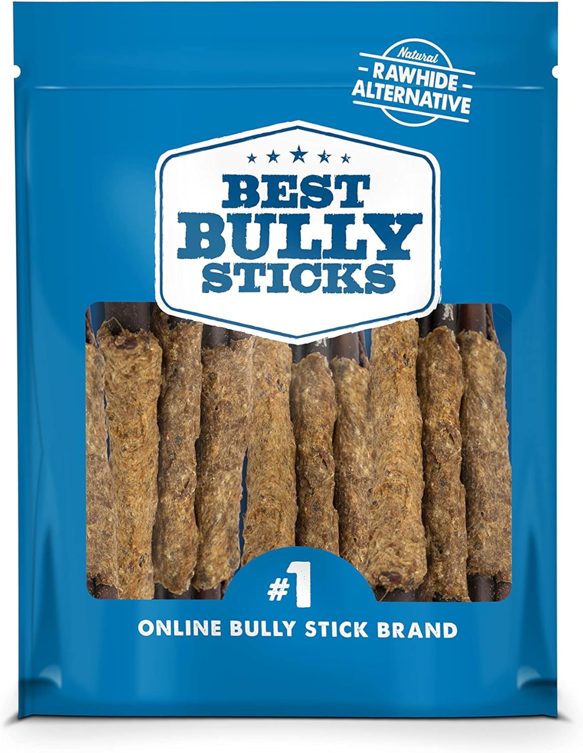 Best Bully Sticks Beef-Wrapped Collagen Sticks - 6 Inch 10 Count (Pack of 1) - Natural, USA Baked and Packed, Easily Digestible, Limited Ingredient, Rawhide Alternative Treat