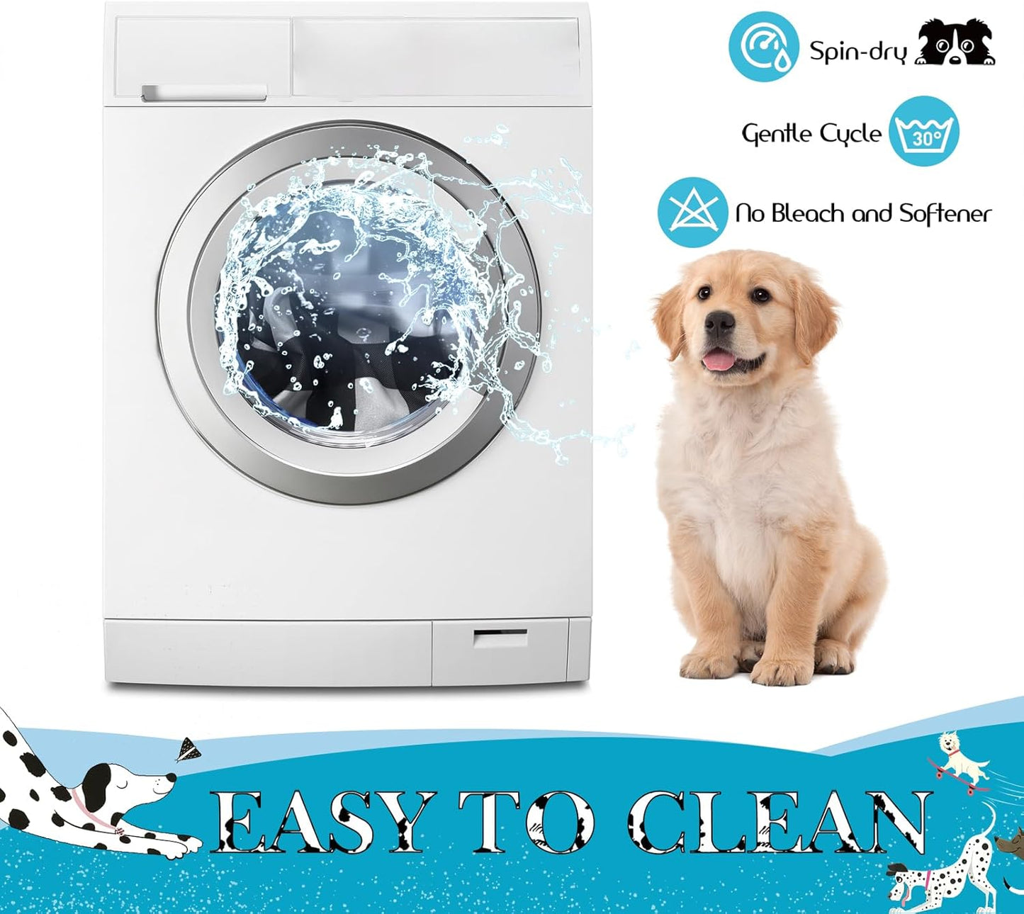 Round Dog Bed Cover Washable Elastic Edged Pet Bed Protector with Black Lattice Pattern Design for Medium & Small Pet Beds, Cover Only (Lattice, 30×9.8 Inch)