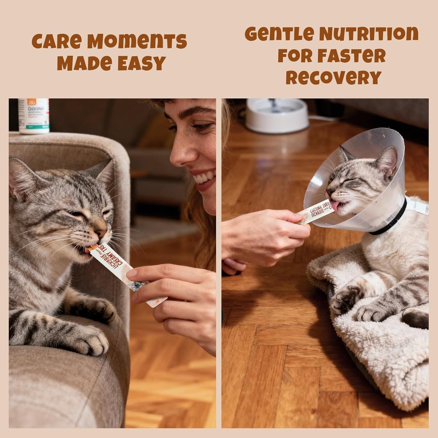 Havira Healthy Lickable Cat Treats Skin & Coat – Salmon Flavor Squeeze Treats with Omega-3 & Real Fish Roe, Creamy Functional Snacks for Soft Fur & Natural Shine, Grain Free