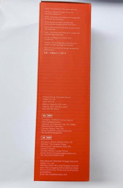 FEELNEEDY Cat Steam Brush, Brushes for Indoor Cats with Release Button, Dual Speed Spray USB Rechargeable Grooming Supplies, Cat Brush for Shedding Suitable for All Long-haired and Short-haired Pets