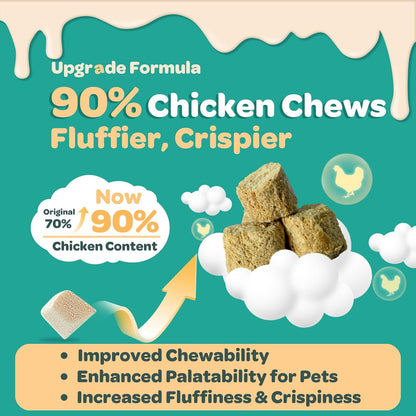 NATURE TARGET Dog Allergy Relief Freeze Dried Chews, with Probiotics, Colostrum for Immune Health, Anti Itch & Seasonal Allergies & Scratching, Omega 3 for Skin & Coat Health, Pawlicking, Hot Spots
