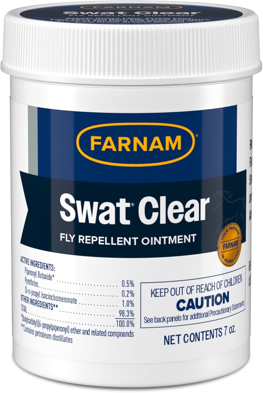 Farnam Swat Fly Repellent Ointment for Wounds, Sores, Scratches and Abrasions, 7 oz