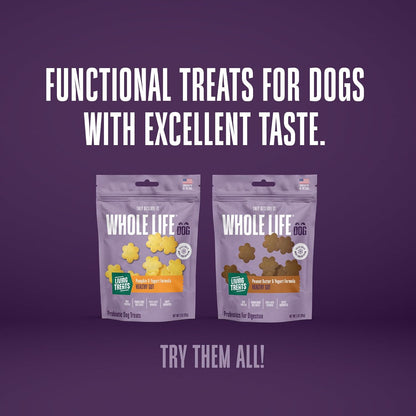Whole Life Dog Living Treats for Dogs – Human Grade Probiotics for Digestive & Gut Health, Canine Gas, Diarrhea, Vomit & Constipation Relief - Pumpkin, 3 oz (Pack of 1)