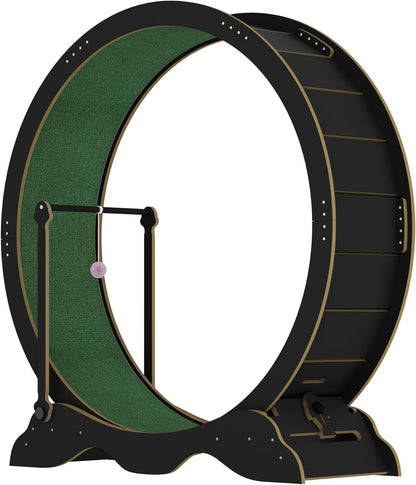 GarveeHome 45'' Cat Exercise Wheel for Indoor Cats, Large Wood Cat Treadmill Small Animal Running Wheels with Lock & Playing Ball, Cats Wheel Exerciser for Weight Loss Black