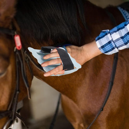 2026 Upgrade Curry Comb for Horses, Stainless Steel Horse Grooming Brush, Efficient Animal Hair Cleaning Care Brush for Removing Mud Loose Hair