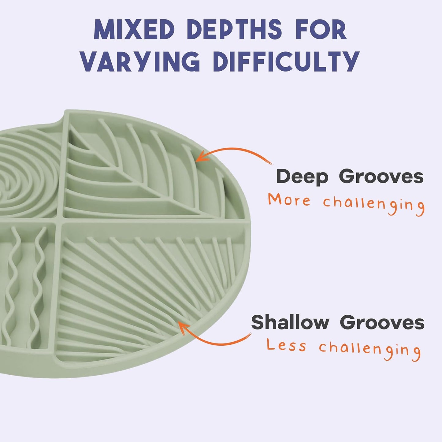 Awoo Paradise Silicone Dog & Cat Lick Mat & Slow Feeder with Suction Cups, Non-Slip, Dishwasher Safe, Extend Mealtime, Reduce Anxiety (Sage)