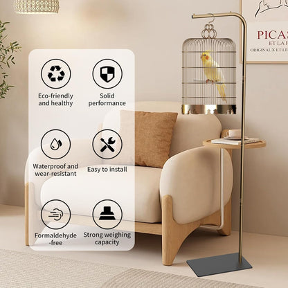 TBTFW 67 Inch High Hanging Bird Cage, Bird Cage Stand, Feeder Stand with Base, Suitable for Hanging Various Types of Birdcages(Weight Limit: Within 35 Pounds)