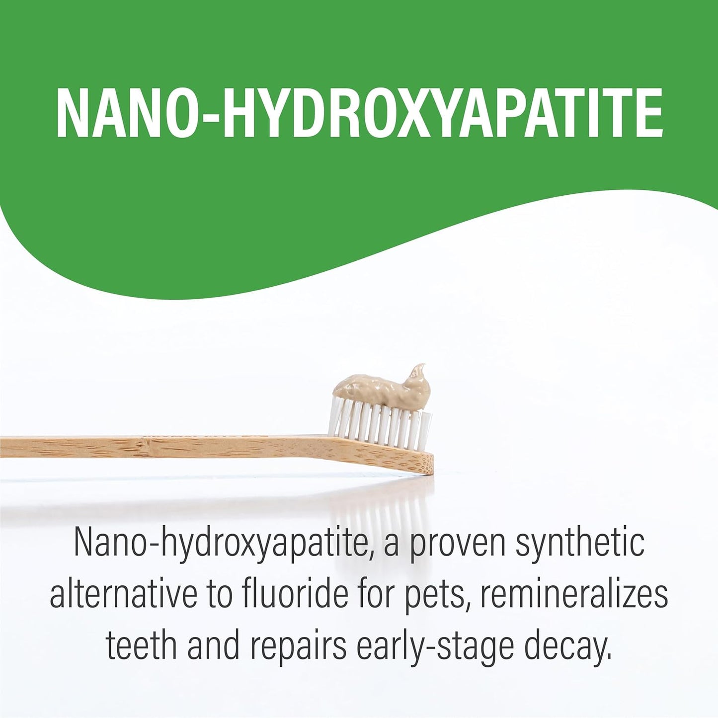 Remineralizing Dog Toothpaste with Nano-Hydroxyapatite – Bacon Flavor, Fluoride-Free & Safe to Swallow, Veterinarian Reviewed, Made in USA, Fights Plaque & Freshens Breath (4 oz)