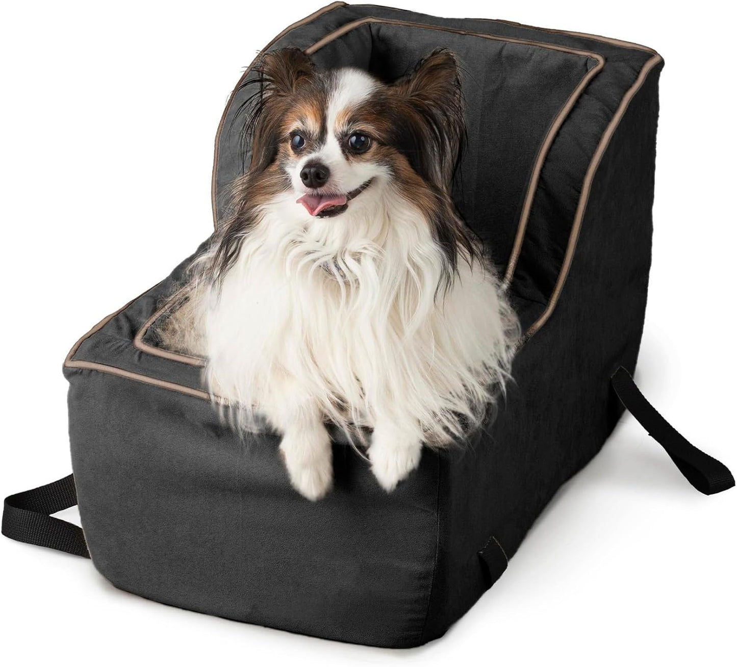 Snoozer High-Back Console Dog Car Seat - Small Dog Car Seat, Center Console Booster Bed for Small Size Dogs up to 12 lbs, Washable - Large