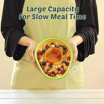 3 in 1 Dog Slow Feeder, Non-Spill, Anti-Choking, Interactive Toys to Keep Them Busy, Detachable, Easy to Clean, Great for Slower Feeding& Food Training