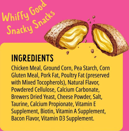Bundle - Bonkers Bacon Bitties Flavored Dog Treats with Crunchy Outer Shell, Gooey Center, 1-5.3 oz Bag with Bonus Bone Waste Bag Dispenser & Free Roll!