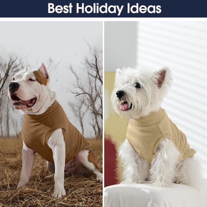 IECOii 2 Pack Fleece Doberman Sweater for Dog - Warm Winter Fleece Vest, Comfortable Coats for Outdoor, Stretchy Pet Sweatshirt for Large Dogs, Machine Washable (Size 4XL, Dark Blue & Light Blue)