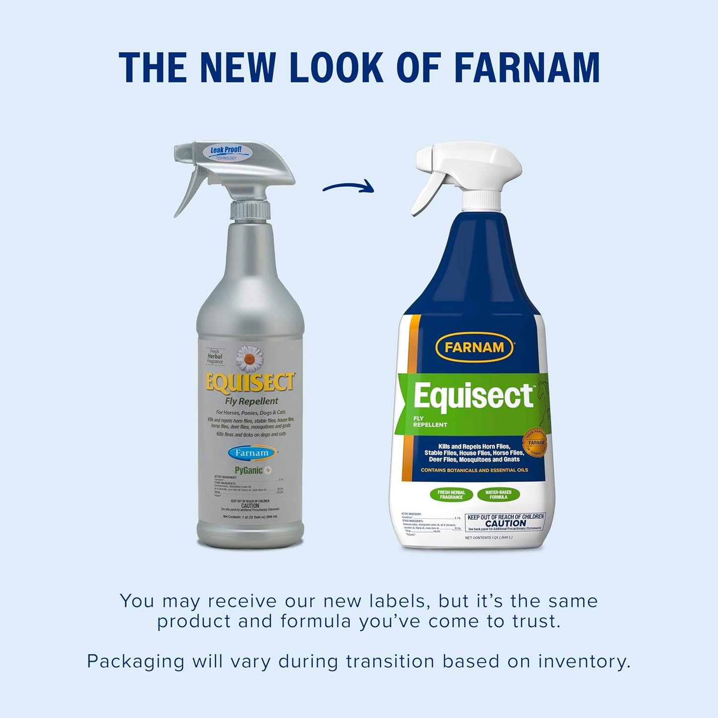 Farnam Equisect Water-Based Botanical Fly Repellent with Herbal Scent for Horses, Dogs and Cats, 32 Ounces