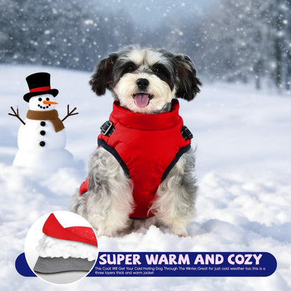 Gyuzh Dog Coat with Harness Puppy Coats Small Dog Harness Jacket Winter Waterproof Jackets for Smal Medium Large Dogs