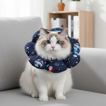 Cat Cone Collar Soft Waterproof Cat Recovery Collar Protective Adjustable Cones to Stop Licking After Surgery Cute Pet Pillow for Small Animal Cats Kittens Puppies