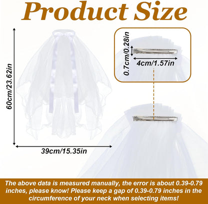 Dog Bow Bride Veil, Pet Wedding Veil with Clip White Dogs Veils Dress Handmade Two-Layer Dogs Headwear Wedding Outfit Hair Accessories for Birthday Weddings Party Decorations