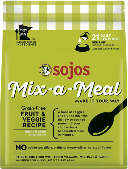 Sojos Mix-A-Meal Grain-Free Pre-Mix Dehydrated Dog Food, 8 lb