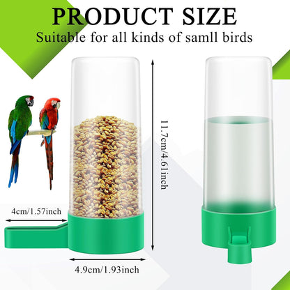 Lamoutor 4Pcs Bird Water Feeder Plastic Drinker Feeder Water Clip for Parrots Budgie Cockatiel Lovebirds