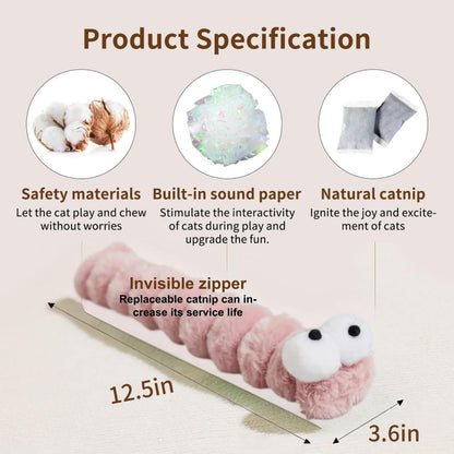 2BB Cat Toy Pillow - Zippered Kitten Toy, containing Catnip, Loud Paper, attracting Kitten to Play, 12.5 inches 3 Packs (Green, Pink)