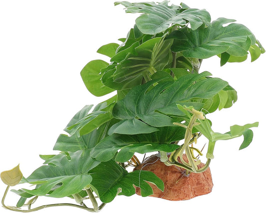 BESTonZON Reptile Tank Artificial Plants Landscape Decor Simulated Terrarium Hidden Plant for Lizard Turtle Spider Frog Habitat Box