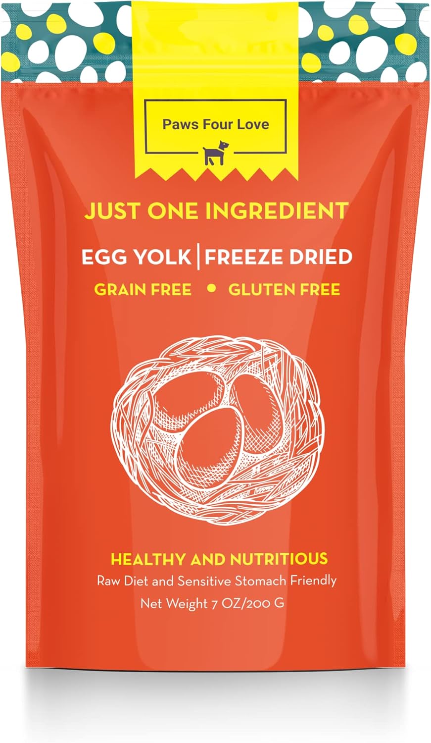 Organic Freeze-Dried Egg Treats for Dogs & Cats — 100% Single-Ingredient Egg — Grain-Free, Gluten-Free, High Protein Nutrition, Food Topper & Training Reward — Made in USA (Pack of 3)