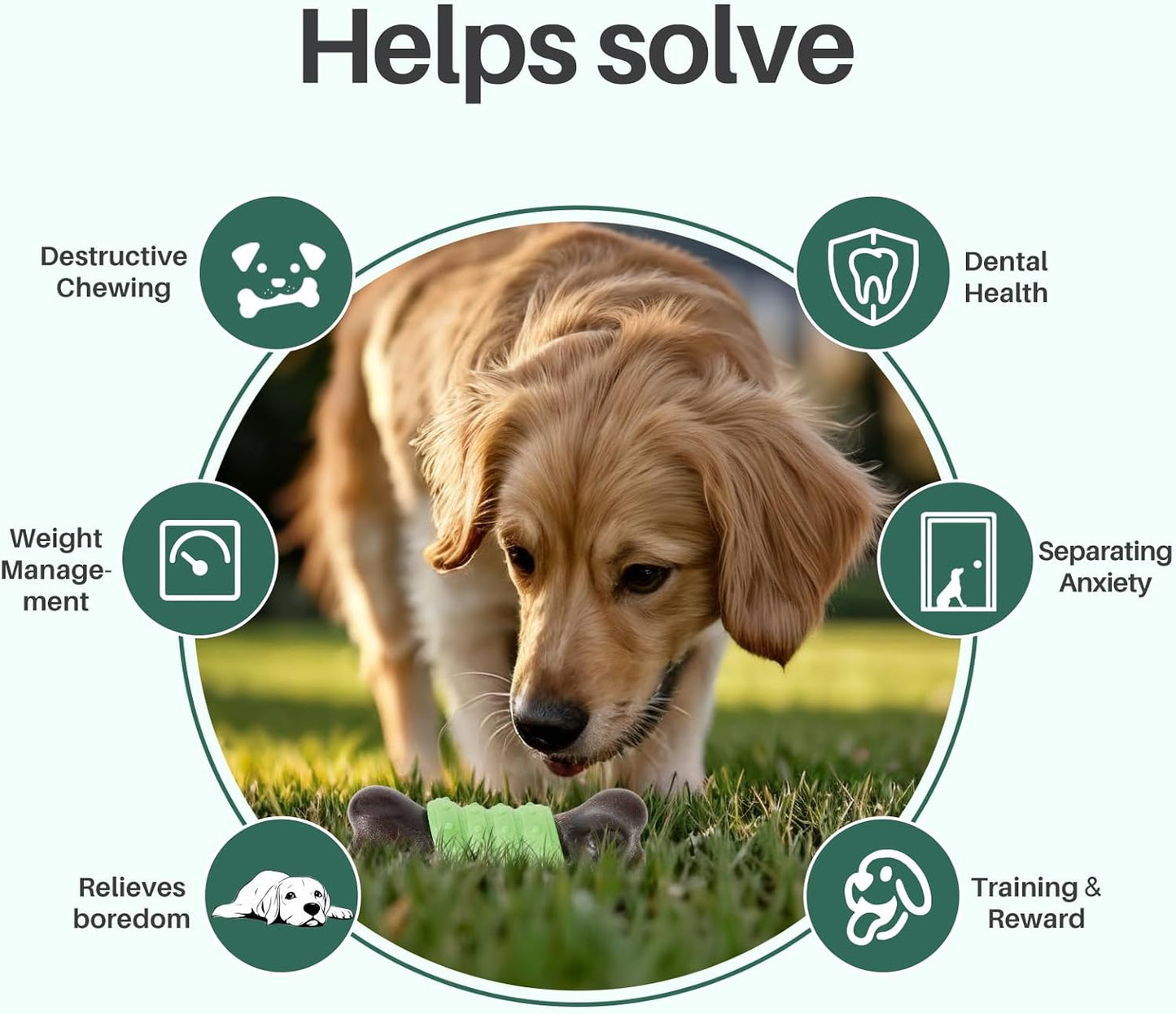 Gardner Pet Antler Dog Chew Toy, Long Lasting Interactive Dog Toys Add Shredded Coconut Nylon+TPR, Teeth Cleaning and Training Toy for Medium/Large Breed,Bacon Flavor