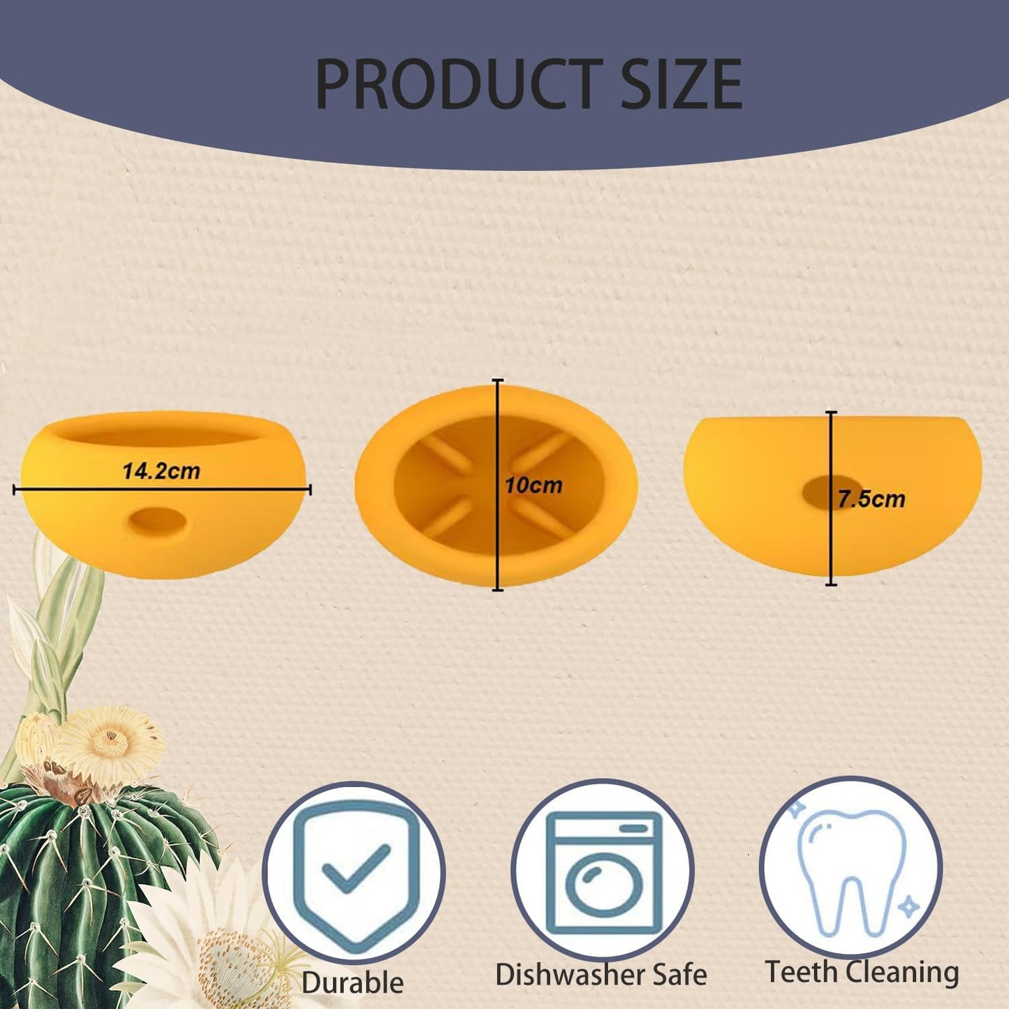 Dog Enrichment Treat Toy, Interactive Freeze Lick Puzzle Feeder, Wobbly Boredom Toy for Dogs, Silicone Treat Dispensing Chew Toy (Orange, M)