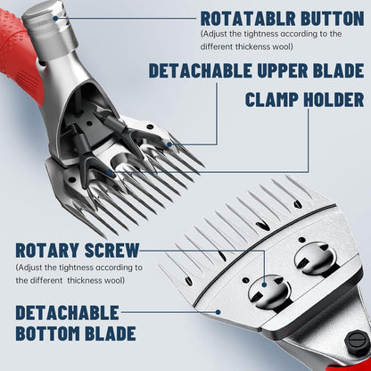 1000W Electric Sheep Shears, Professional Sheep Clippers, Animal Grooming Clippers for Horse Alpacas Goats, Farm Livestock Shearing Machine-Grooming Kit Animal Hair Cutting