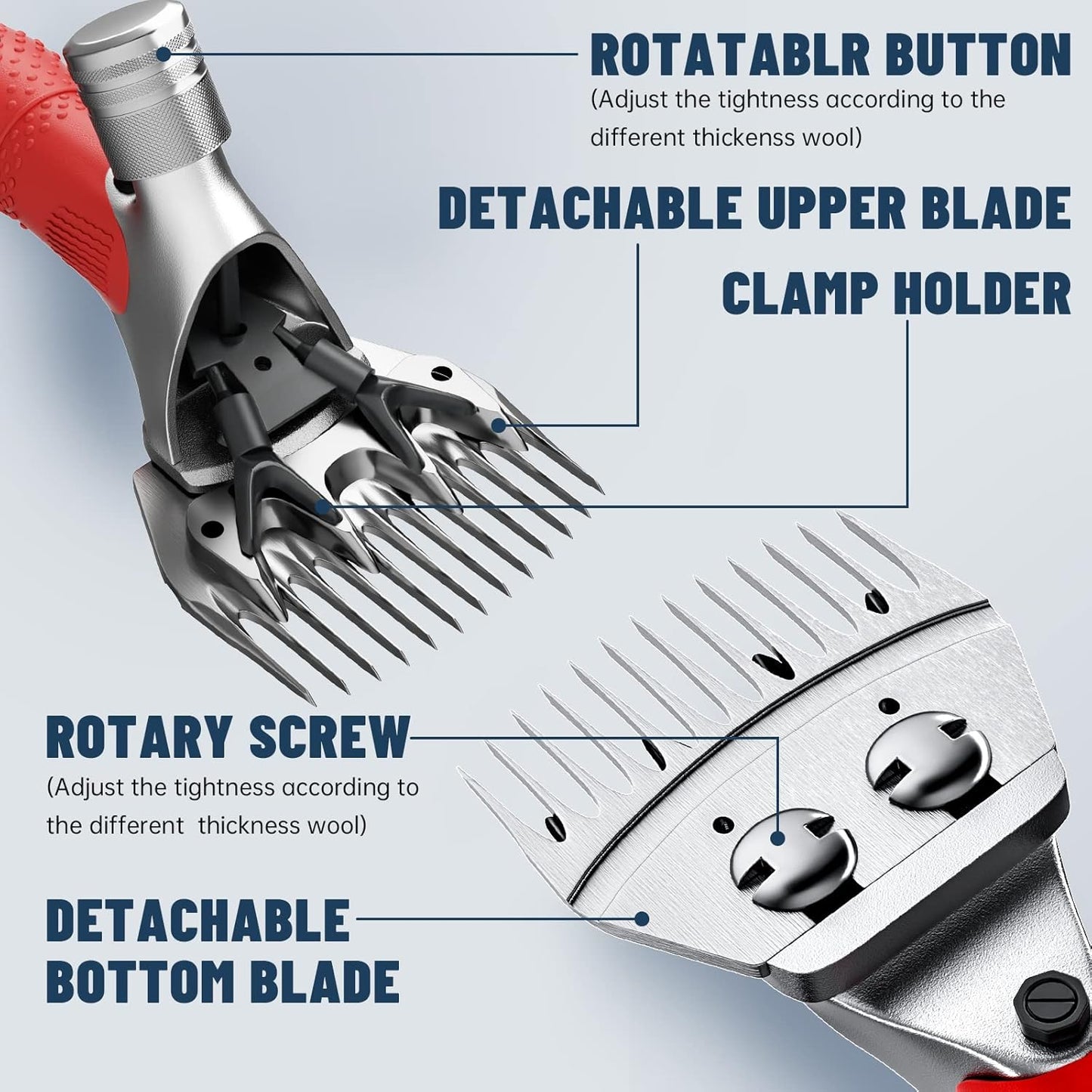 1000W Electric Sheep Shears, Professional Sheep Clippers, Animal Grooming Clippers for Horse Alpacas Goats, Farm Livestock Shearing Machine-Grooming Kit Animal Hair Cutting