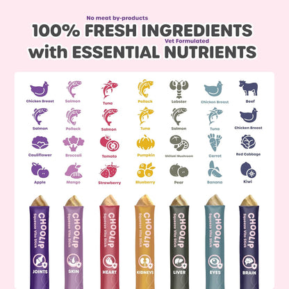 Choolip Bundle | Berry Good Milk 10pk Vitamin-Infused + 49 Variety Squeeze Vita Sticks with Essential multivitamins [Both Products are for Cats & Dogs of All Life Stages]
