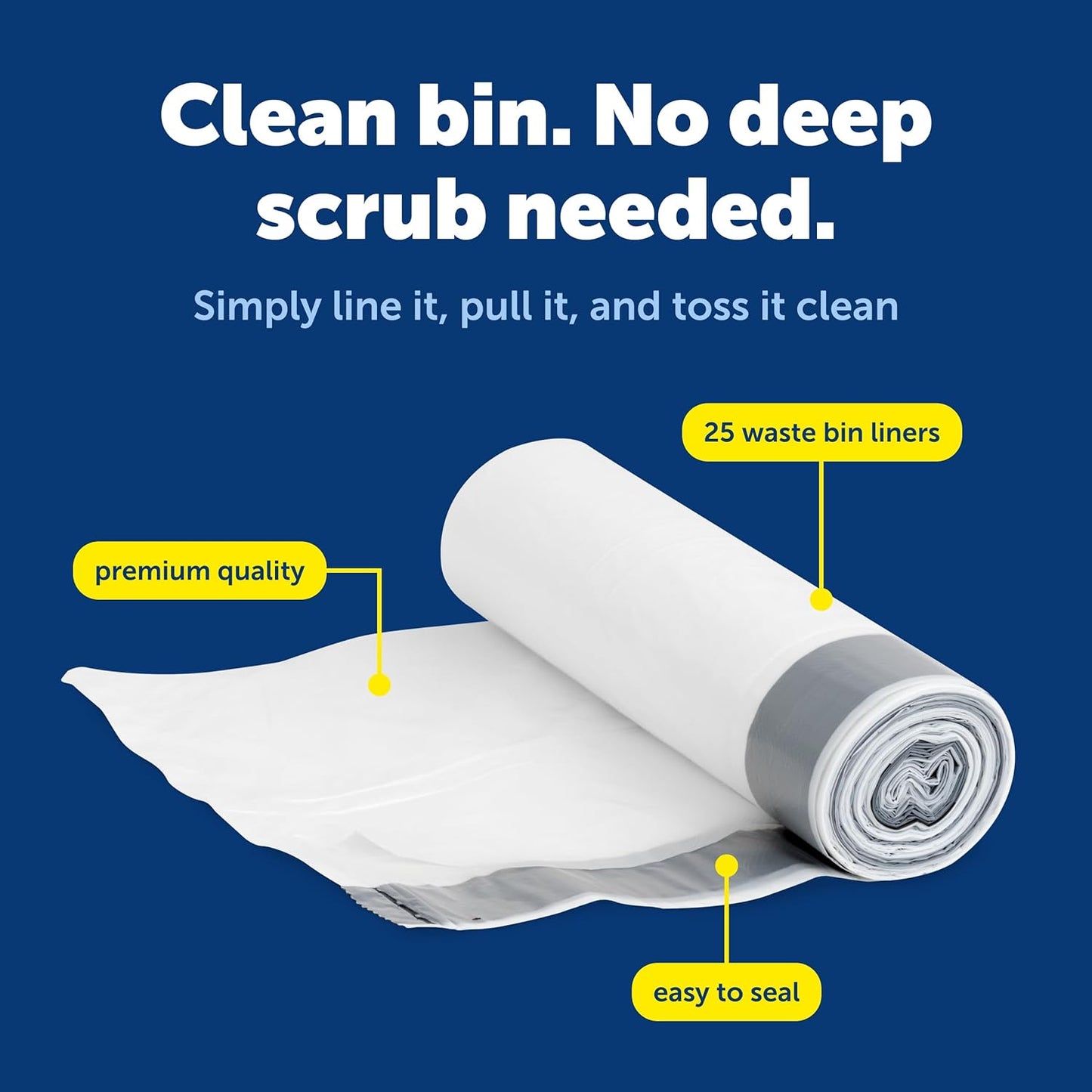 PetSafe Litter Box Liners - Supports Easy Clean Up - Disposable Liners - Durable Plastic - Convenient Drawstring - Hassle-Free Cleaning - ScoopFree Clumping Waste Bin Liners