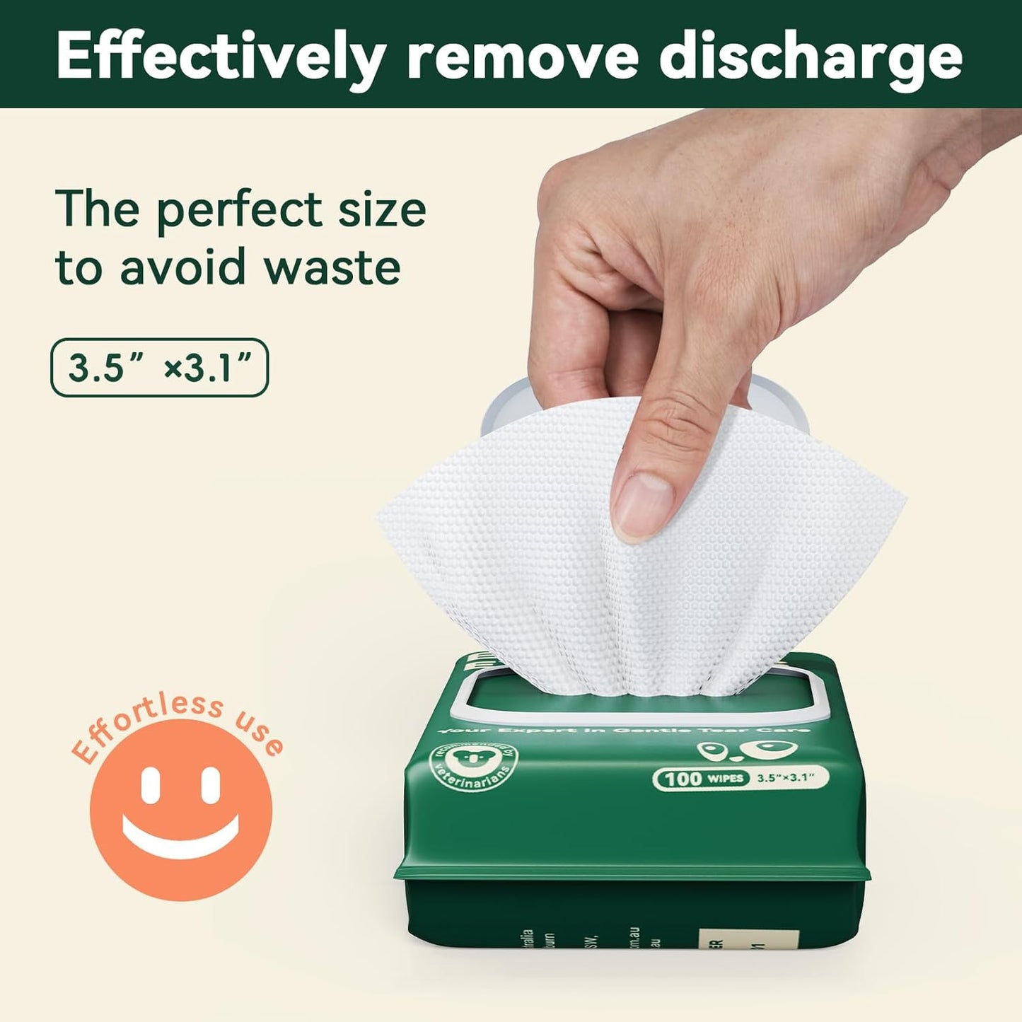 Pet Eye & Grooming Wipes – 100 Count Unscented Tear Stain Remover & 20 Count Cleaning Wipes for Dogs & Cats | Coconut Oil, Kakadu Plum, Cranberry, Jojoba, Sea Buckthorn, Provitamin B5