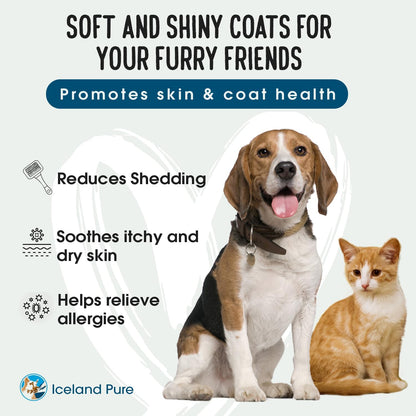 Iceland Pure Wild Alaskan Salmon Oil for Dogs & Cats, Omega-3 Fish Oil, Liquid Supplement for Pets, Supports Immune System & Heart Health, 33oz