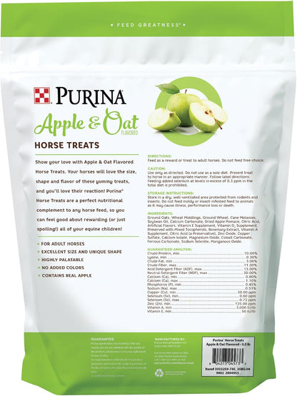 Purina | Apple and Oat Flavored Horse Treats | 3.5 Pound (3.5 lb) Bag