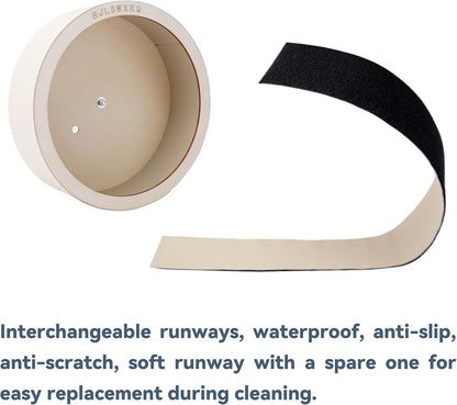 12inch Wall-Mount Silent Hamster Wheel, Wooden Small Animal Exercise Wheel with Removable & Washable Track for Gerbil, Mouse, Syrian Hamster（12in）