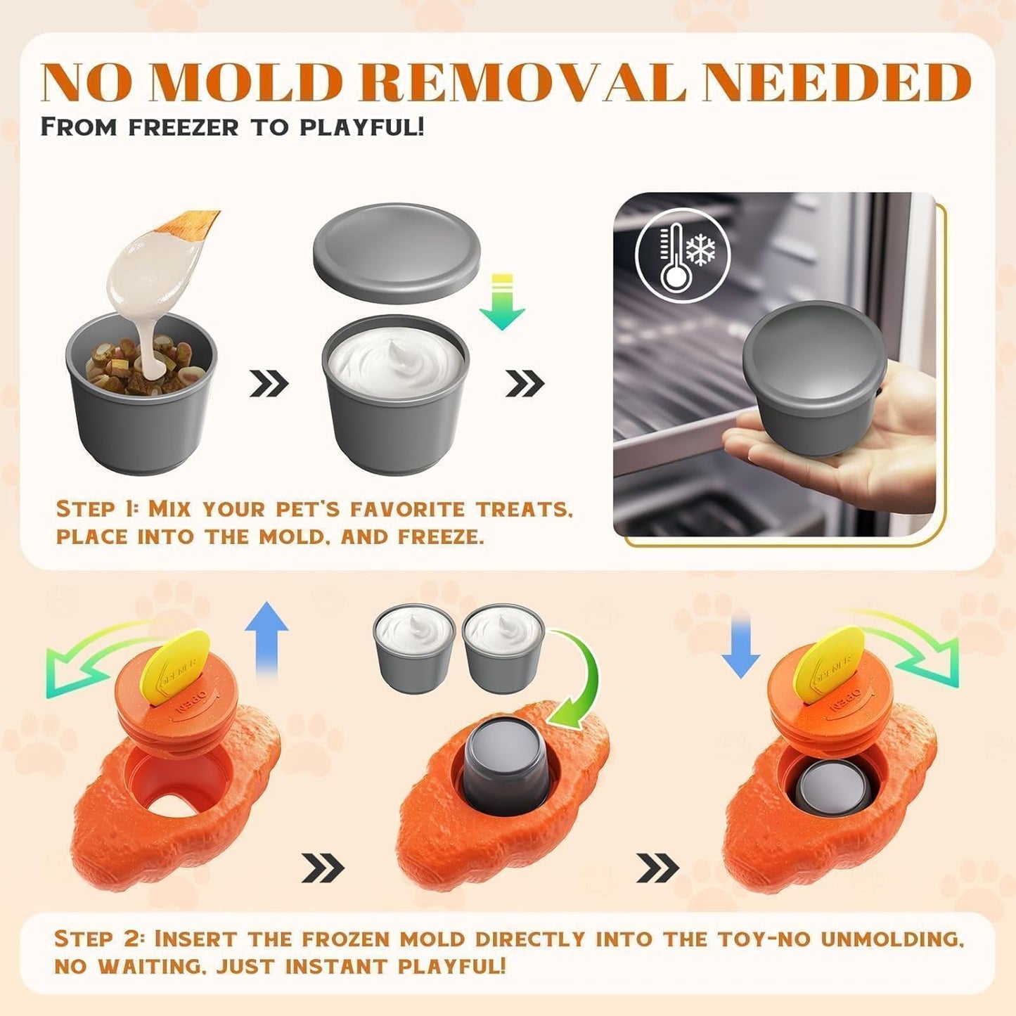 Aggressive Chew Toys for Large Dogs, Anxiety Relief for Dogs Toy, Christmas Dog Frozen Treat Toy, Indestructible Chew Toys for Peanut Butter and Frozen Treats Reduces Anxiety