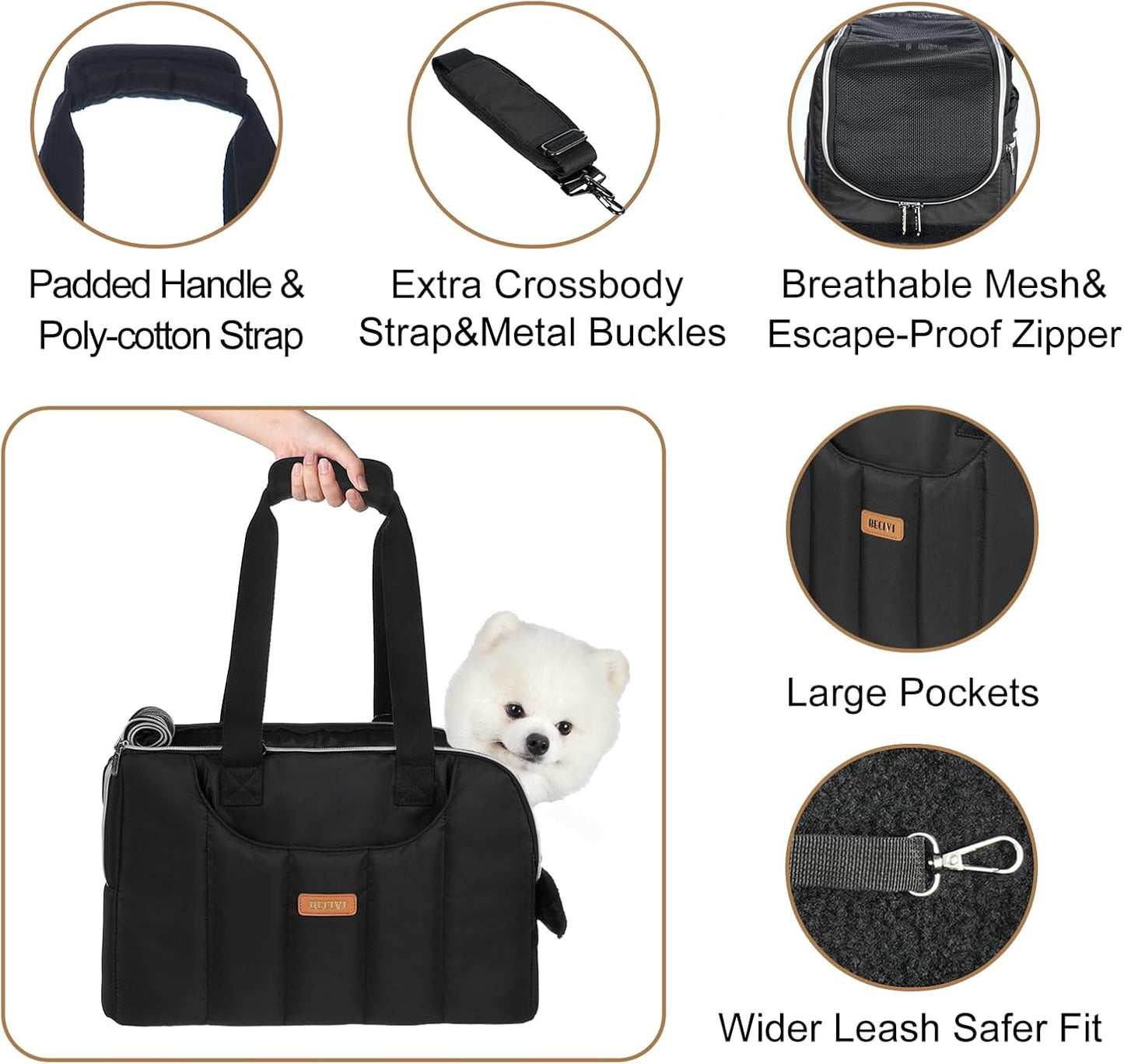 Dog Lift Harness Sling for Large Dogs & Dog Purse Carrier for Small Dogs Cats Rabbits Up to 13lbs