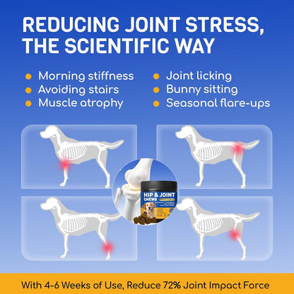 Glucosamine for Dogs 180pcs Joint Support Supplement Dog Hip and Joint Chondroitin Chews Treats with MSM Hemp Dog Joint Pain Relief Mobility Supplements Chicken Flavor Fit All Large Small Medium Breed