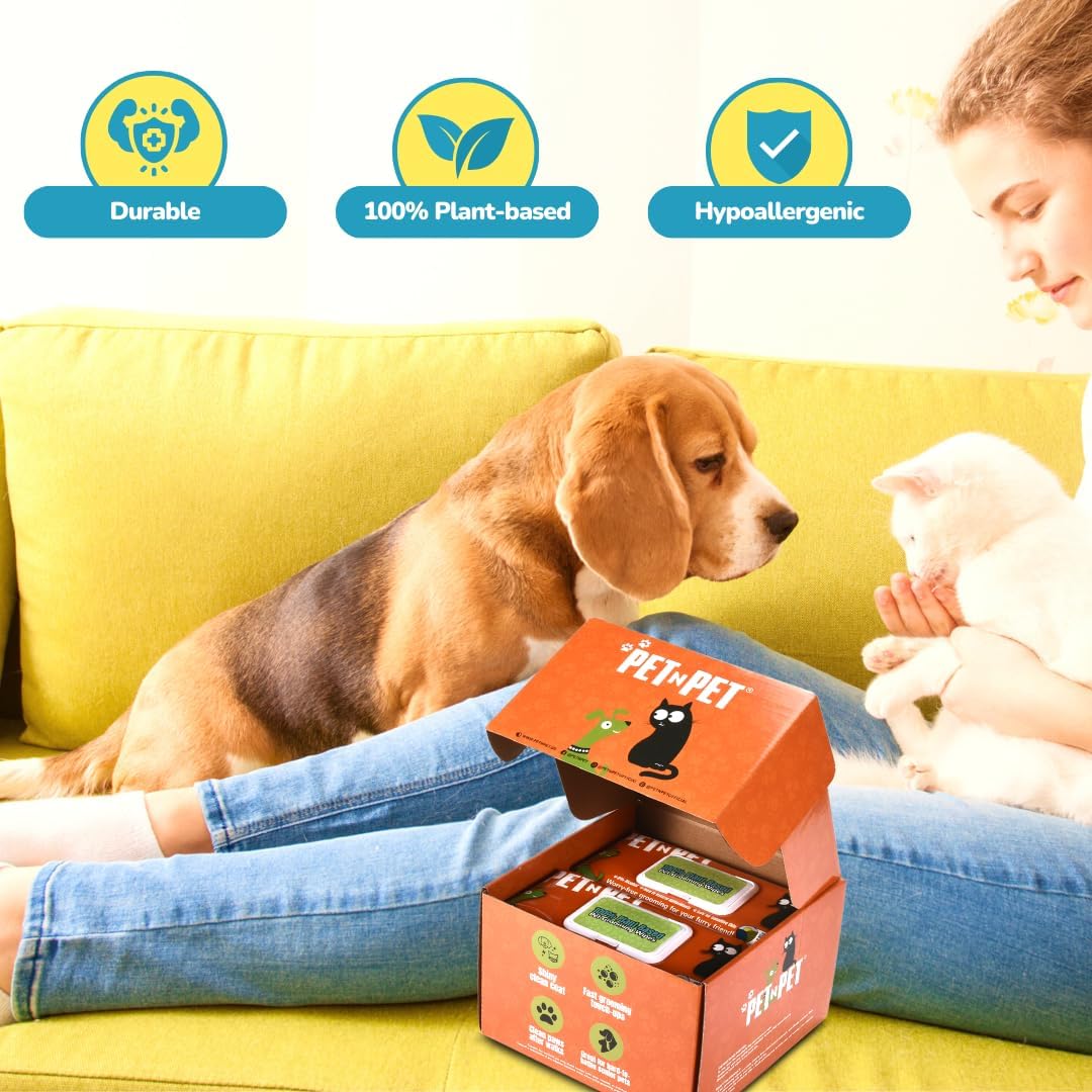 Pet N Pet 1080 Counts Green, Lavender Scented Poop Bags for Dogs, 38% Plant Based & 62% PE + 100% Plant Based Dog Wipes for Paws and Butt, 400 Counts Dog Pet Wipes, 8" x 8" Hypoallergenic Wipes