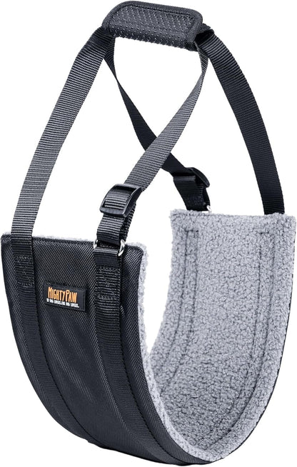 Mighty Paw Dog Lift Harness - 20-60 lbs Dog Hip and Hind Leg Support Sling - Comfortable Assistance for Elderly or Injured Pets with Hip and ACL Brace - Back Support Harness Carrying Sling - Medium